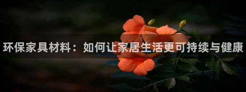 杏耀官网主管：环保家具材料：如何让家居生活更可持续与健康